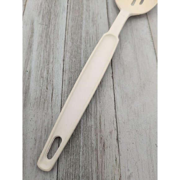 Ekco Slotted Serving Spoon Almond Nylon Plastic 11" Vintage - Picture 3 of 8